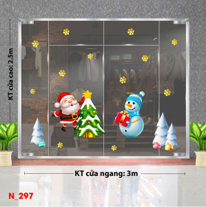 Decal dán tường Decal Noel- hộp quà đủ sắc màu 2 Decal dán tường Decal Noel- hộp quà đủ sắc màu 2