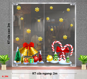 Decal dán tường Decal Noel -Hai quả chuông vàng to Decal dán tường Decal Noel -Hai quả chuông vàng to