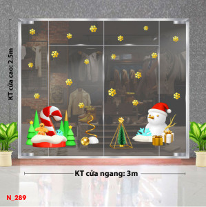 Decal dán tường Decal Noel - người tuyết to Decal dán tường Decal Noel - người tuyết to