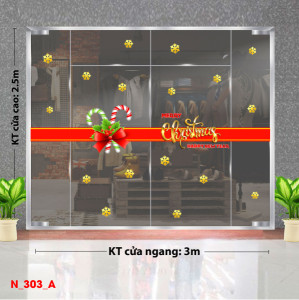 Decal dán tường Decal Noel - Nơ đỏ noel Decal dán tường Decal Noel - Nơ đỏ noel