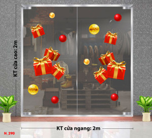 Decal dán tường Decal Noel -Những hộp quà màu đỏ Decal dán tường Decal Noel -Những hộp quà màu đỏ