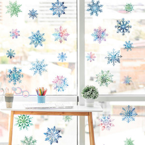 Decal dán tường Decal Noel -Bông tuyết màu Decal dán tường Decal Noel -Bông tuyết màu