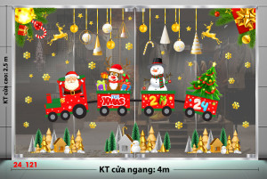 Decal dán tường Noel -Đoàn tàu noel 3