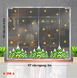Decal dán tường Decal Noel- Cánh đồng thông xanh 3m Decal dán tường Decal Noel- Cánh đồng thông xanh 3m