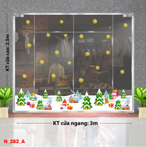 Decal dán tường Decal Noel -chân tuyết 3m Decal dán tường Decal Noel -chân tuyết 3m