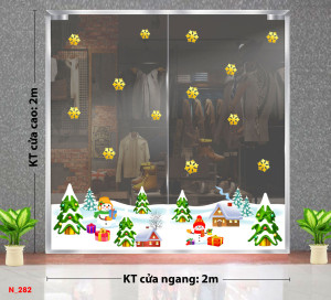 Decal dán tường Decal Noel -chân tuyết 2m Decal dán tường Decal Noel -chân tuyết 2m