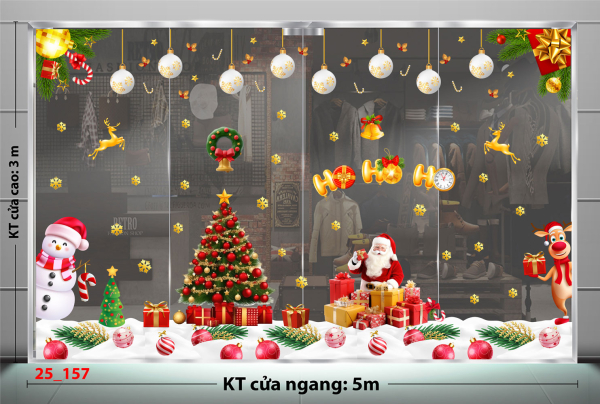 Decal dán tường Decal Noel -combo 157  Decal dán tường Decal Noel -combo 157