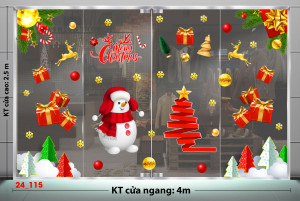 Decal dán tường Noel -Những hộp quà màu đỏ