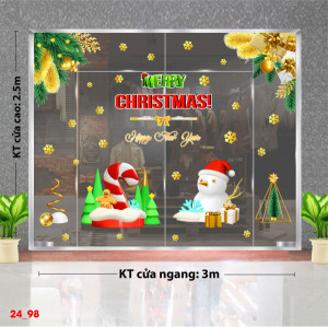 Decal dán tường Decal Noel -Người tuyết Decal dán tường Decal Noel -Người tuyết