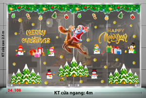 Decal dán tường Decal Noel -Ông già cưỡi tuần lộc vẫy chào Decal dán tường Decal Noel -Ông già cưỡi tuần lộc vẫy chào
