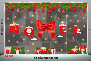 Decal dán tường Decal Noel -Dây treo lá thông xanh Decal dán tường Decal Noel -Dây treo lá thông xanh
