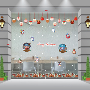 Decal dán tường Decal Noel- Dây treo quả châu sắc màu và những ngôi nhà giáng sinh đẹp Decal dán tường Decal Noel- Dây treo quả châu sắc màu và những ngôi nhà giáng sinh đẹp