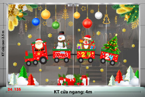 Decal dán tường Noel -Đoàn tàu giáng sinh 