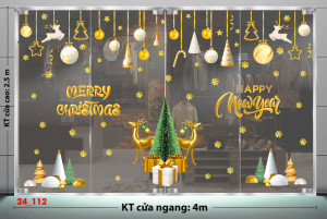 Decal dán tường Decal Noel -Đôi tuần lôc ngắm tuyết vàng rơi Decal dán tường Decal Noel -Đôi tuần lôc ngắm tuyết vàng rơi