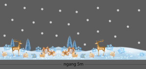 Decal dán tường Decal Noel- Đôi tuần lộc trên cánh đồng tuyết trắng Decal dán tường Decal Noel- Đôi tuần lộc trên cánh đồng tuyết trắng