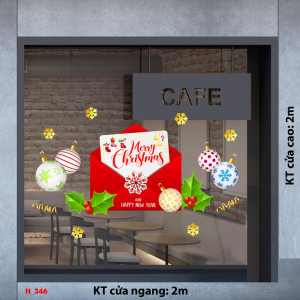 Decal dán tường Decal Noel - Lá thư chúc mừng noel Decal dán tường Decal Noel - Lá thư chúc mừng noel