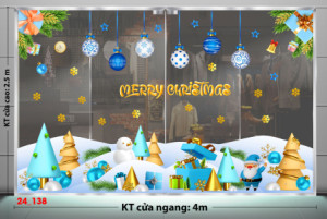 Decal dán tường Decal Noel -Noel xanh đẹp Decal dán tường Decal Noel -Noel xanh đẹp