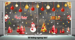 Decal dán tường Noel- giáng sinh 6m