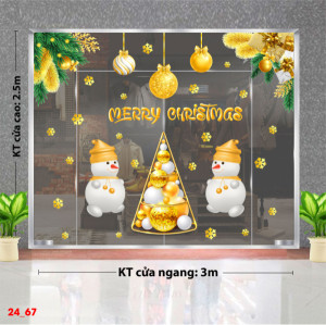 Decal dán tường Decal Noel -Hai người tuyết trắng Decal dán tường Decal Noel -Hai người tuyết trắng