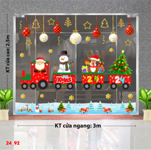 Decal dán tường Noel -Đoàn tàu noel 2