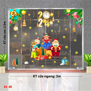 Decal dán tường Decal Noel- Ông già noel và những hợp quà giáng sinh Decal dán tường Decal Noel- Ông già noel và những hợp quà giáng sinh