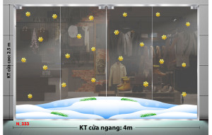 Decal dán tường Decal Noel - Ngườ tuyết trắng và cây thông  Decal dán tường Decal Noel - Ngườ tuyết trắng và cây thông