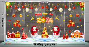 Decal dán tường Noel -người tuyết 6m