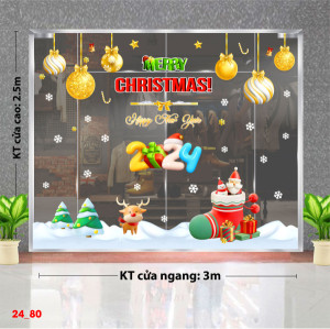 Decal dán tường Decal Noel -Đôi giày ông già noel Decal dán tường Decal Noel -Đôi giày ông già noel