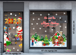 Decal dán tường Noel -Mừng ông già noel đến