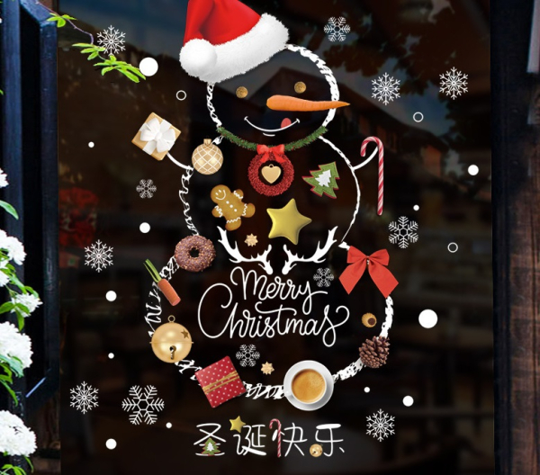 Decal dán tường Noel  -Người tuyết (H)