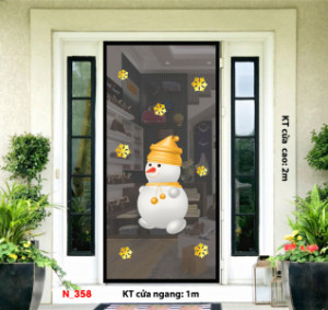 Decal dán tường Decal Noel- Người tuyết trắng 1 Decal dán tường Decal Noel- Người tuyết trắng 1