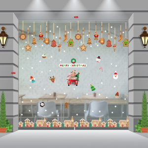 Decal dán tường Noel- Những dây treo quả chuông và những ngôi nhà giáng sinh
