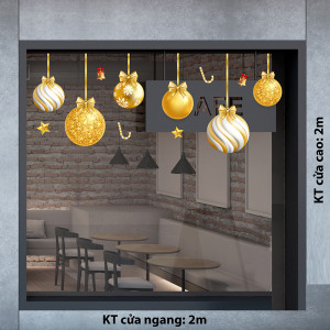 Decal dán tường Decal Noel- Những quả châu xinh Decal dán tường Decal Noel- Những quả châu xinh