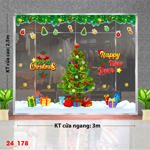 Decal dán tường Noel- Noel 178 cây thông xanh