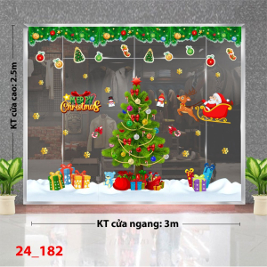 Decal dán tường Noel -Noel 182 Cây thông xanh to 