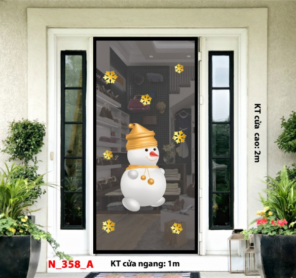 Decal dán tường Decal Noel- Noel 358_A người tuyết Decal dán tường Decal Noel- Noel 358_A người tuyết