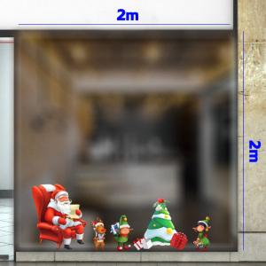 Decal dán tường Decal Noel- Ông già ngồi ghế  Decal dán tường Decal Noel- Ông già ngồi ghế