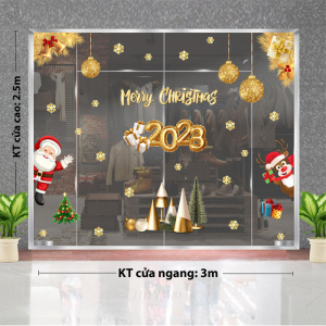 Decal dán tường Decal Noel -Ông già noel tuần lộc chào noel 2023 Decal dán tường Decal Noel -Ông già noel tuần lộc chào noel 2023