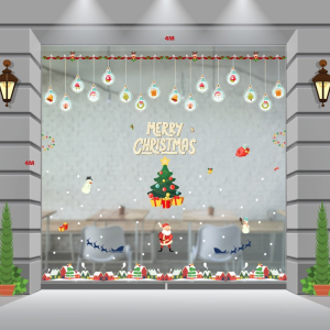 Decal dán tường Decal Noel -ông già Noel và 2 đoàn tuần lộc Decal dán tường Decal Noel -ông già Noel và 2 đoàn tuần lộc