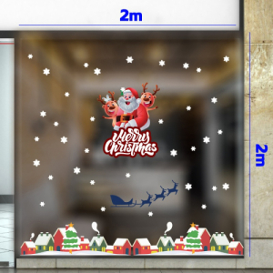 Decal dán tường Decal Noel- Ông già Noel và hai chú tuần lộc Decal dán tường Decal Noel- Ông già Noel và hai chú tuần lộc