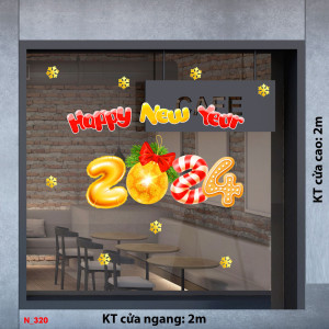 Decal dán tường Decal Noel -noel năm 2024 Decal dán tường Decal Noel -noel năm 2024