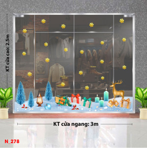 Decal dán tường Decal Noel -Qùa giáng sinh sắc màu 4 Decal dán tường Decal Noel -Qùa giáng sinh sắc màu 4