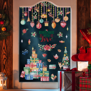 Decal dán tường Decal Noel- Qùa noel đủ màu sắc Decal dán tường Decal Noel- Qùa noel đủ màu sắc