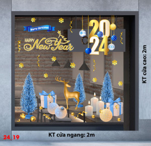 Decal dán tường Decal Noel -Qùa và nến Decal dán tường Decal Noel -Qùa và nến
