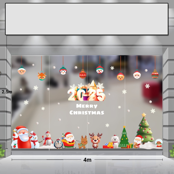 Decal dán tường Decal Noel (T) -Những ông già noel Decal dán tường Decal Noel (T) -Những ông già noel