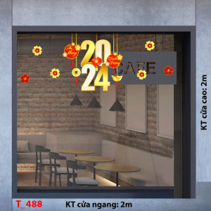 Decal dán tường Noel -Tết năm 2024 Decal dán tường Noel -Tết năm 2024