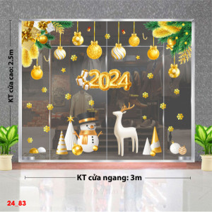 Decal dán tường Decal Noel- Tuần lộc trắng ngắm lá thông Decal dán tường Decal Noel- Tuần lộc trắng ngắm lá thông