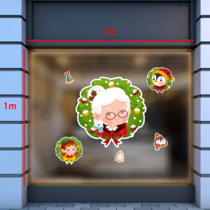 Decal dán tường Decal Noel- vòng nguyệt quế giáng sinh 1 Decal dán tường Decal Noel- vòng nguyệt quế giáng sinh 1