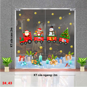 Decal dán tường Noel - Đoàn tàu noel 1