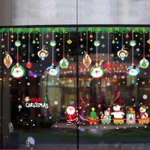 Decal dán tường Noel 100 - Ông già noel kéo đoàn tàu thú 2